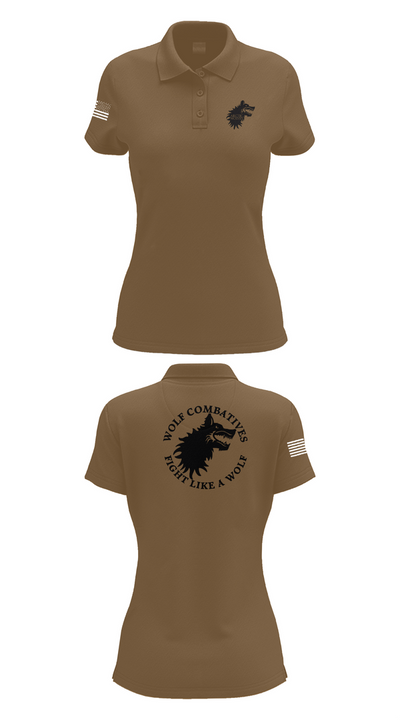 Wolf Combatives Women's Short Sleeve Performance Polo  - 15