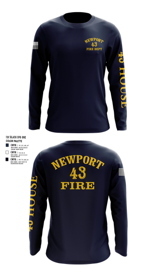 Long Sleeve Performance Shirt, Newport Fire Department, Fire Department, Teamtime, Team time, sublimation, custom sports apparel, team uniforms, spirit wear, spiritwear, sports uniforms, custom shirts, team store, custom team store, fundraiser sports, apparel fundraiser