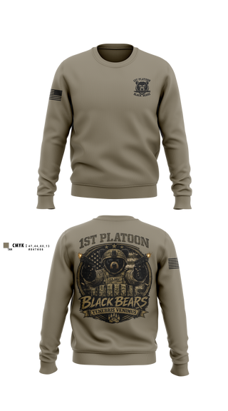 Crew Neck Sweatshirt, 1ST PLT, 94MP, Army, Teamtime, Team time, sublimation, custom sports apparel, team uniforms, spirit wear, spiritwear, sports uniforms, custom shirts, team store, custom team store, fundraiser sports, apparel fundraiser