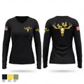 #1382 7322787 Women's Long Sleeve V-neck Shirt - 1
