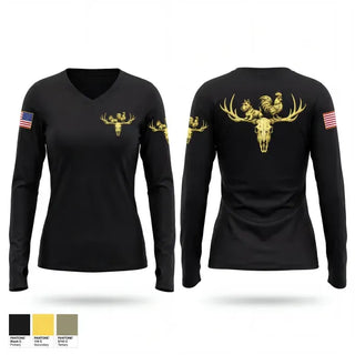 Womens Long Sleeve Vneck Shirt, #1382, Police, Teamtime, Team time, sublimation, custom sports apparel, team uniforms, spirit wear, spiritwear, sports uniforms, custom shirts, team store, custom team store, fundraiser sports, apparel fundraiser