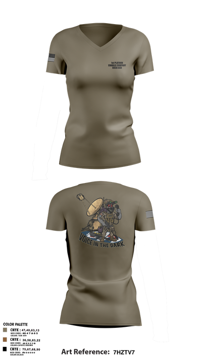 CCO 603 ASB 3CAB 90647608 Women's Short Sleeve V-neck Shirt - 1