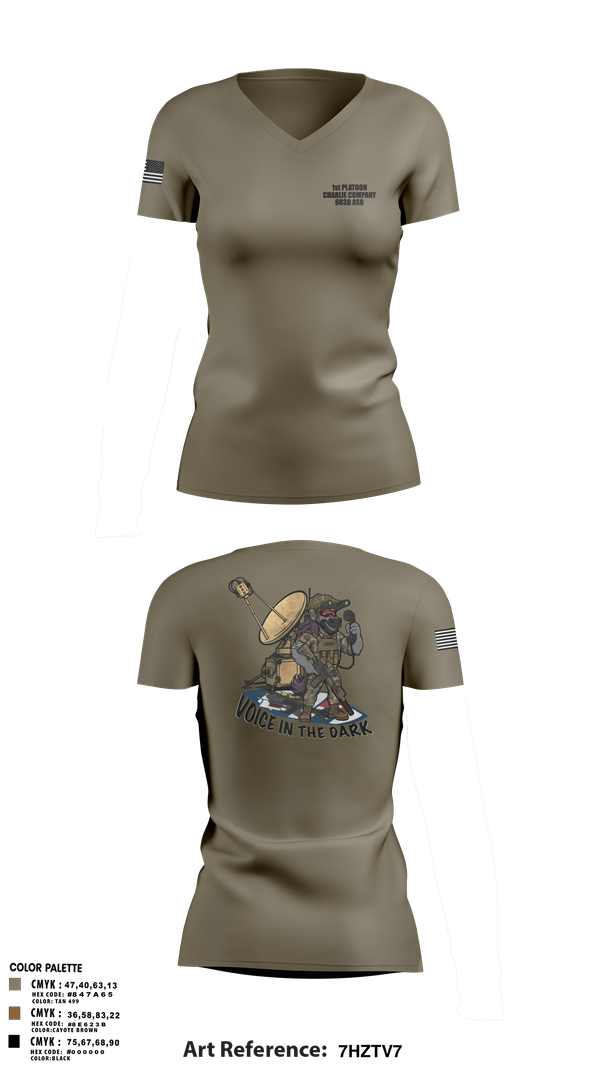 Womens Short Sleeve Vneck Shirt, CCO 603 ASB 3CAB, Army, Teamtime, Team time, sublimation, custom sports apparel, team uniforms, spirit wear, spiritwear, sports uniforms, custom shirts, team store, custom team store, fundraiser sports, apparel fundraiser