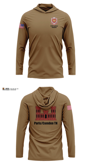 Long Sleeve hooded sunshirt, 212th Engineer Company, National Guard, Teamtime, Team time, sublimation, custom sports apparel, team uniforms, spirit wear, spiritwear, sports uniforms, custom shirts, team store, custom team store, fundraiser sports, apparel fundraiser