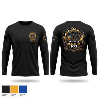 Long Sleeve Performance Shirt, NYPD NARCOTICS K9, Police, Teamtime, Team time, sublimation, custom sports apparel, team uniforms, spirit wear, spiritwear, sports uniforms, custom shirts, team store, custom team store, fundraiser sports, apparel fundraiser