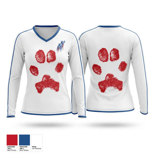 Womens Long Sleeve Vneck Shirt, Huskies, Men's Basketball, Teamtime, Team time, sublimation, custom sports apparel, team uniforms, spirit wear, spiritwear, sports uniforms, custom shirts, team store, custom team store, fundraiser sports, apparel fundraiser