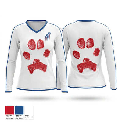 Huskies Women's Long Sleeve V-neck Shirt - 1