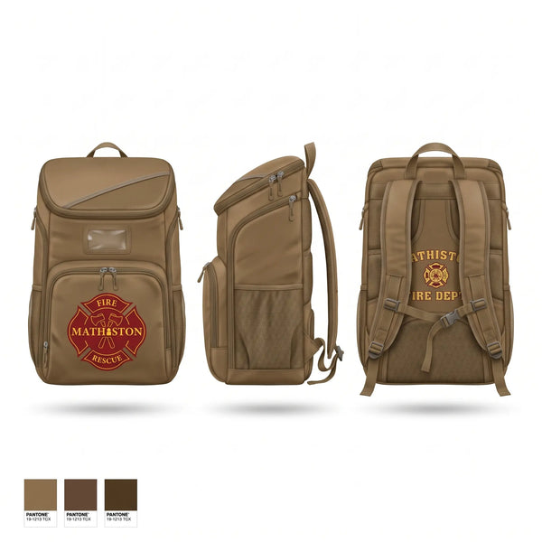 Gear Bag, Mathiston fire and rescue, Fire Department, Teamtime, Team time, sublimation, custom sports apparel, team uniforms, spirit wear, spiritwear, sports uniforms, custom shirts, team store, custom team store, fundraiser sports, apparel fundraiser