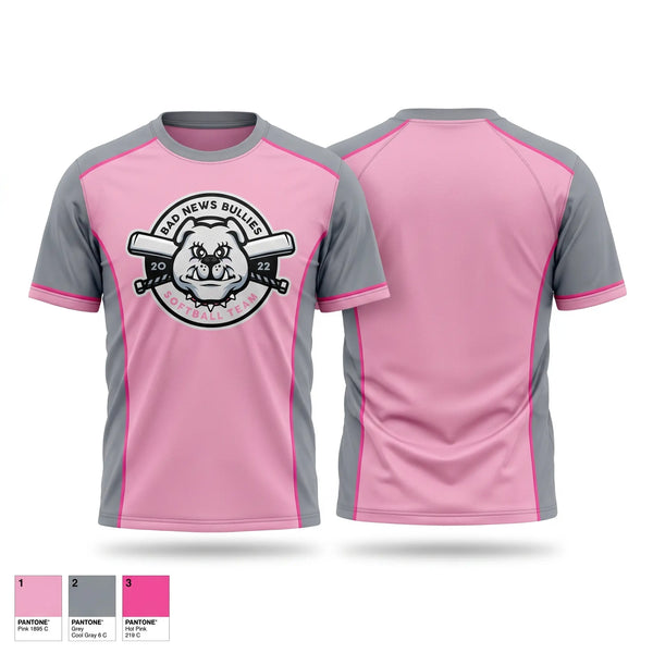Football Jersey, Bad News Bullies, Softball, Teamtime, Team time, sublimation, custom sports apparel, team uniforms, spirit wear, spiritwear, sports uniforms, custom shirts, team store, custom team store, fundraiser sports, apparel fundraiser
