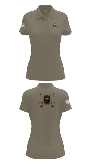 Womens Short Sleeve Performance Polo, HHC 1ST BN 65TH INF REG, , Teamtime, Team time, sublimation, custom sports apparel, team uniforms, spirit wear, spiritwear, sports uniforms, custom shirts, team store, custom team store, fundraiser sports, apparel fundraiser
