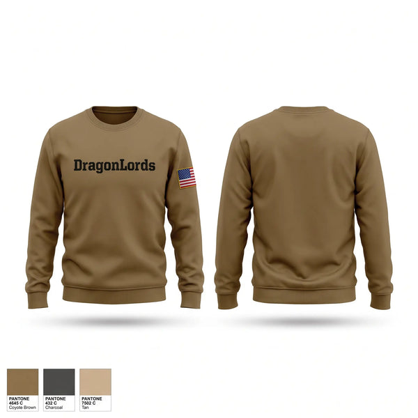 Crew Neck Sweatshirt, DragonLords, Army, Teamtime, Team time, sublimation, custom sports apparel, team uniforms, spirit wear, spiritwear, sports uniforms, custom shirts, team store, custom team store, fundraiser sports, apparel fundraiser