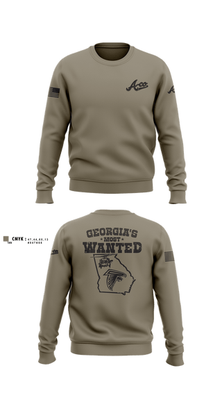 Crew Neck Sweatshirt, A-Co 1-171, National Guard, Teamtime, Team time, sublimation, custom sports apparel, team uniforms, spirit wear, spiritwear, sports uniforms, custom shirts, team store, custom team store, fundraiser sports, apparel fundraiser