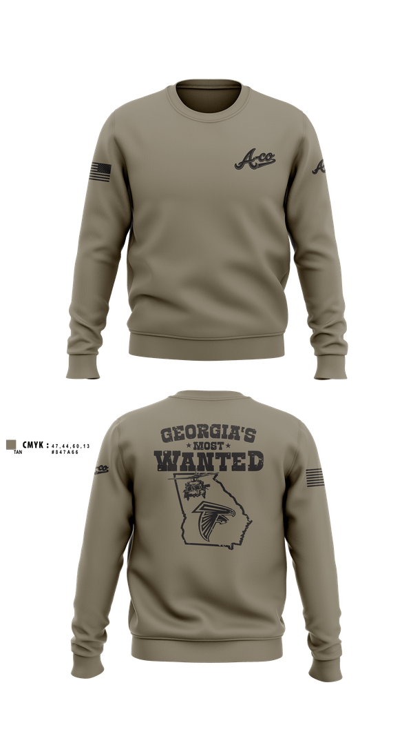 Crew Neck Sweatshirt, A-Co 1-171, National Guard, Teamtime, Team time, sublimation, custom sports apparel, team uniforms, spirit wear, spiritwear, sports uniforms, custom shirts, team store, custom team store, fundraiser sports, apparel fundraiser