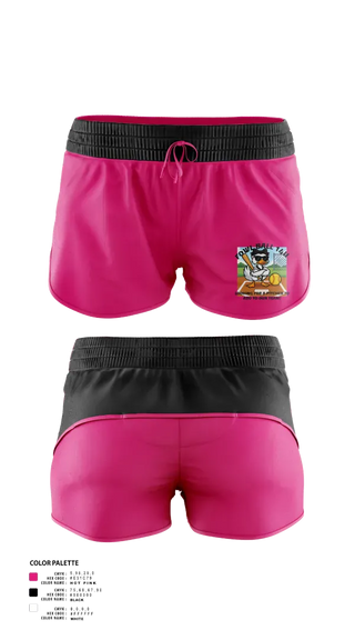 Womens Shorts, Fowl Ball, Softball, Teamtime, Team time, sublimation, custom sports apparel, team uniforms, spirit wear, spiritwear, sports uniforms, custom shirts, team store, custom team store, fundraiser sports, apparel fundraiser