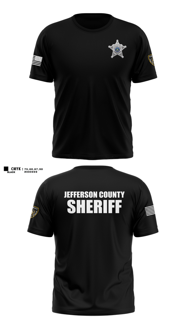 Short Sleeve Performance Shirt, Jefferson County Sheriff's Office, Police, Teamtime, Team time, sublimation, custom sports apparel, team uniforms, spirit wear, spiritwear, sports uniforms, custom shirts, team store, custom team store, fundraiser sports, apparel fundraiser