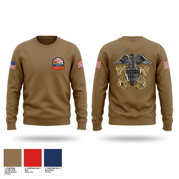 Crew Neck Sweatshirt, AIMD Iwakuni, Navy, Teamtime, Team time, sublimation, custom sports apparel, team uniforms, spirit wear, spiritwear, sports uniforms, custom shirts, team store, custom team store, fundraiser sports, apparel fundraiser