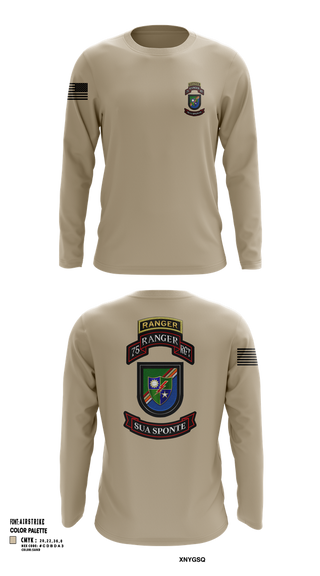 Long Sleeve Performance Shirt, 3rd/75th Ranger Regiment, , Teamtime, Team time, sublimation, custom sports apparel, team uniforms, spirit wear, spiritwear, sports uniforms, custom shirts, team store, custom team store, fundraiser sports, apparel fundraiser