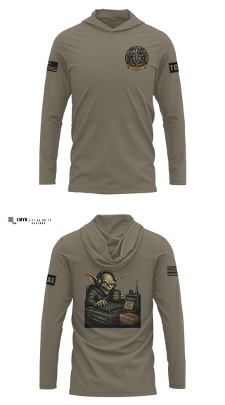 Long Sleeve Performance Shirt with hood, TCAE, GSB, 10TH SFG(A), Army, Teamtime, Team time, sublimation, custom sports apparel, team uniforms, spirit wear, spiritwear, sports uniforms, custom shirts, team store, custom team store, fundraiser sports, apparel fundraiser