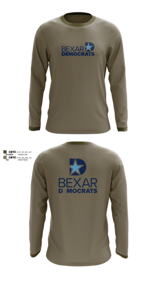 Long Sleeve Performance Shirt, Bexar County Democratic Party, , Teamtime, Team time, sublimation, custom sports apparel, team uniforms, spirit wear, spiritwear, sports uniforms, custom shirts, team store, custom team store, fundraiser sports, apparel fundraiser