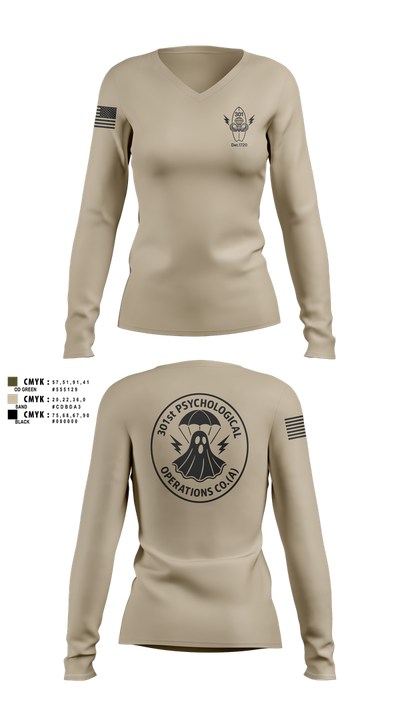 301 76362745 Women's Long Sleeve V-neck Shirt - 3