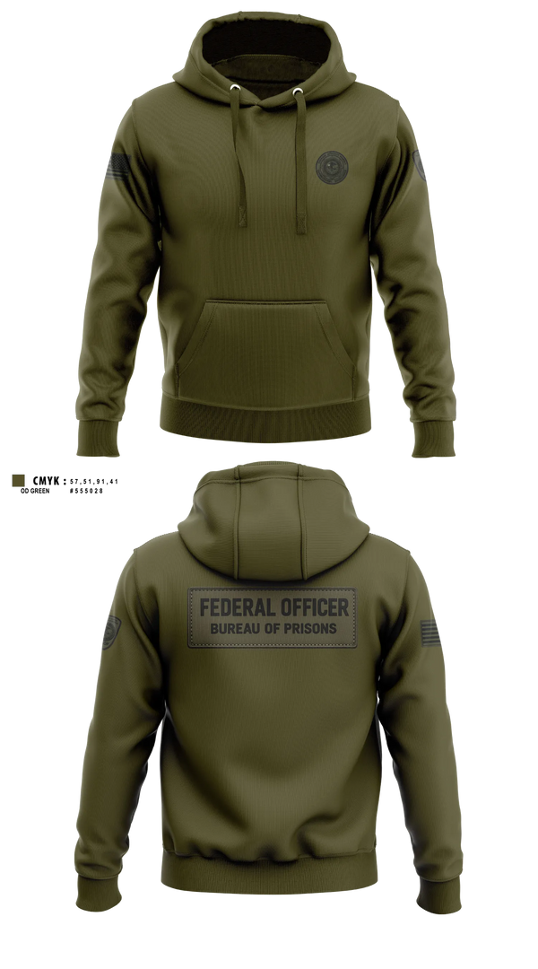 Hoodie, Federal bureau of prions, Police, Teamtime, Team time, sublimation, custom sports apparel, team uniforms, spirit wear, spiritwear, sports uniforms, custom shirts, team store, custom team store, fundraiser sports, apparel fundraiser