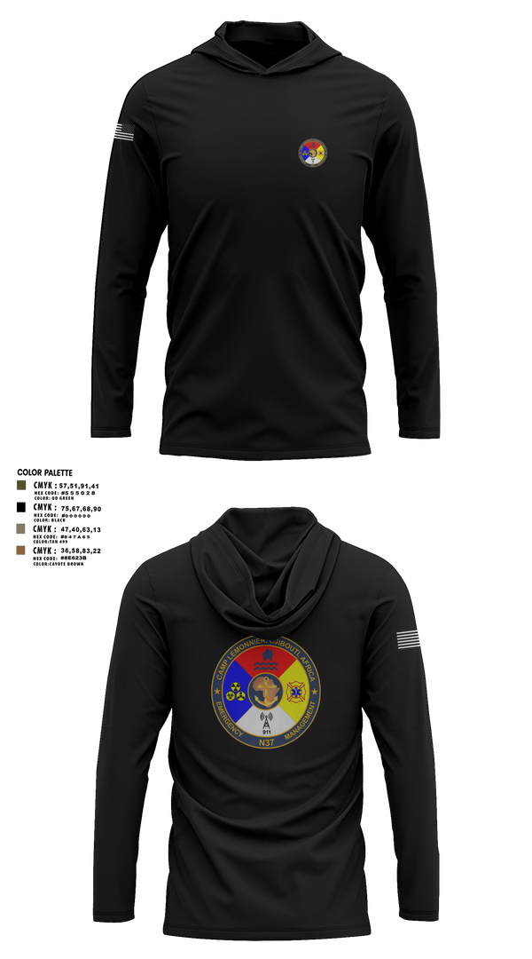 Long Sleeve Performance Shirt with hood, CLDJ N37, , Teamtime, Team time, sublimation, custom sports apparel, team uniforms, spirit wear, spiritwear, sports uniforms, custom shirts, team store, custom team store, fundraiser sports, apparel fundraiser