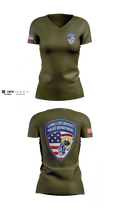 Woodville State University Police Department Women's Short Sleeve V-neck Shirt - 2