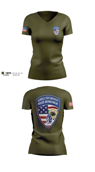 Womens Short Sleeve Vneck Shirt, Woodville State University Police Department, Police, Teamtime, Team time, sublimation, custom sports apparel, team uniforms, spirit wear, spiritwear, sports uniforms, custom shirts, team store, custom team store, fundraiser sports, apparel fundraiser