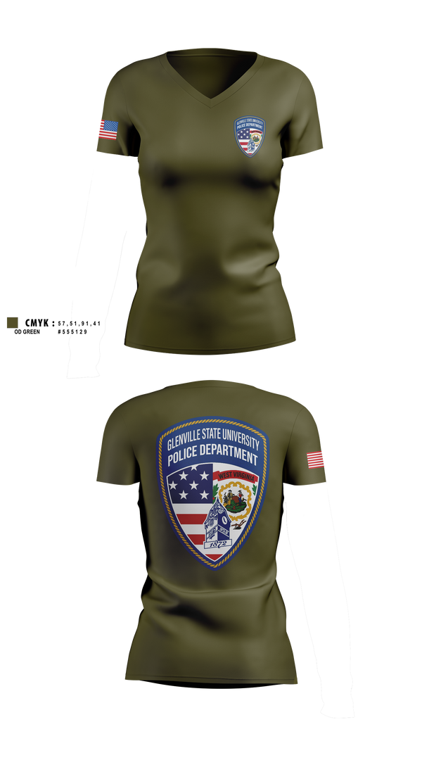 Womens Short Sleeve Vneck Shirt, Woodville State University Police Department, Police, Teamtime, Team time, sublimation, custom sports apparel, team uniforms, spirit wear, spiritwear, sports uniforms, custom shirts, team store, custom team store, fundraiser sports, apparel fundraiser