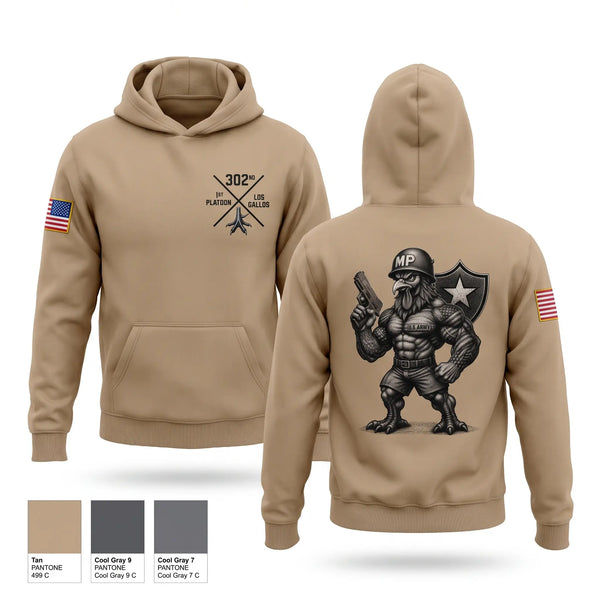 Hoodie, 1st PLT Roosters, Army, Teamtime, Team time, sublimation, custom sports apparel, team uniforms, spirit wear, spiritwear, sports uniforms, custom shirts, team store, custom team store, fundraiser sports, apparel fundraiser