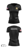 Lincoln County Narcotics 81046896 Women's Short Sleeve V-neck Shirt - 21