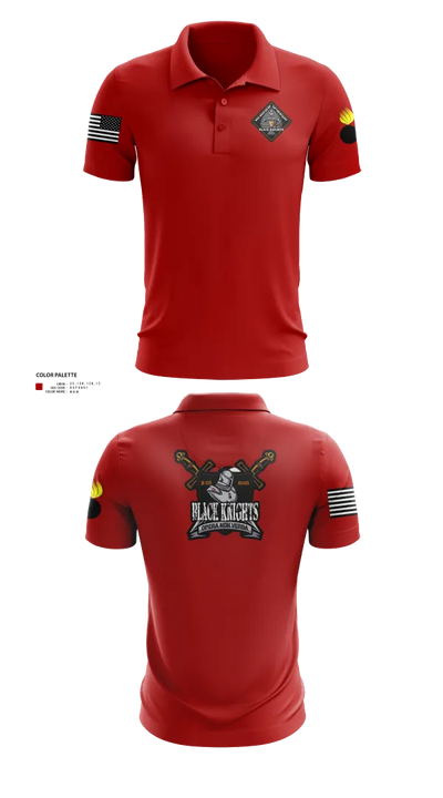 B Co 832nd OD BN 19793865 Short Sleeve Performance Polo - 26