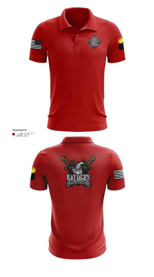 Short Sleeve Performance Polo, B Co 832nd OD BN, , Teamtime, Team time, sublimation, custom sports apparel, team uniforms, spirit wear, spiritwear, sports uniforms, custom shirts, team store, custom team store, fundraiser sports, apparel fundraiser