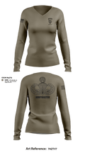 360 CA BDE (Airborne) 20343641 Women's Long Sleeve V-neck Shirt - 2