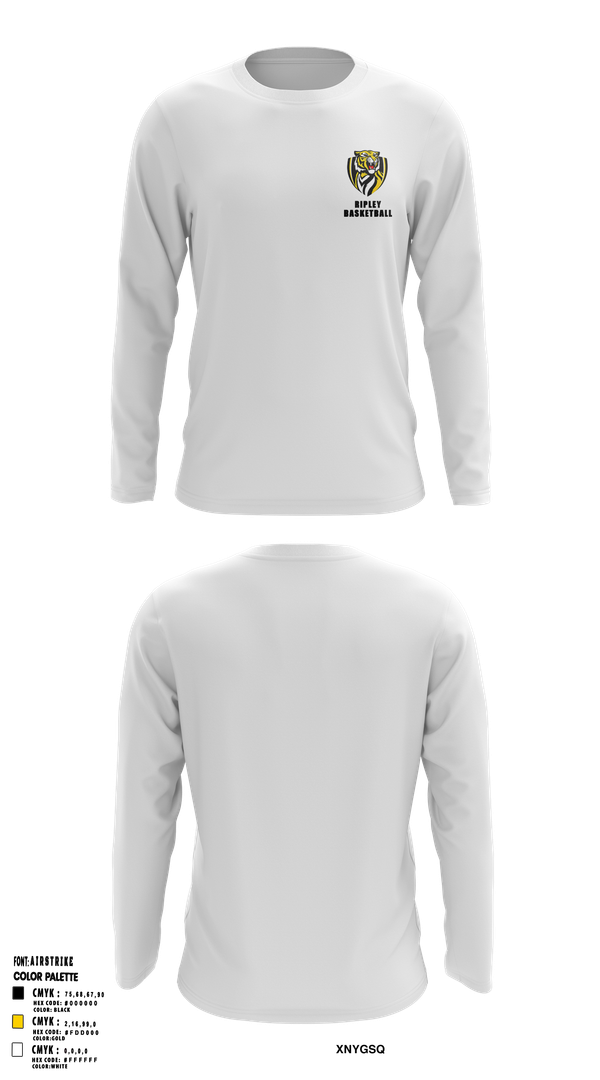 Long Sleeve Performance Shirt, Ripley Middle School Basketball, Men's Basketball, Teamtime, Team time, sublimation, custom sports apparel, team uniforms, spirit wear, spiritwear, sports uniforms, custom shirts, team store, custom team store, fundraiser sports, apparel fundraiser