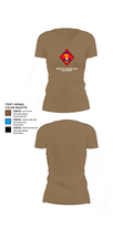Marine Det. Fort Gregg-Adams Bravo Company 18643837 Women's Short Sleeve V-neck Shirt - 4