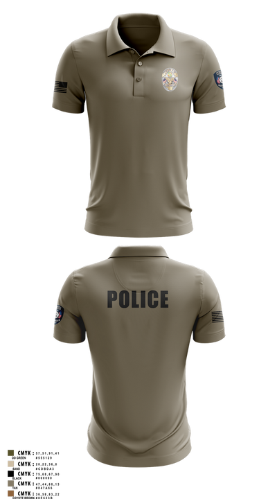 Miami Police Department 44557573 Short Sleeve Performance Polo - 6