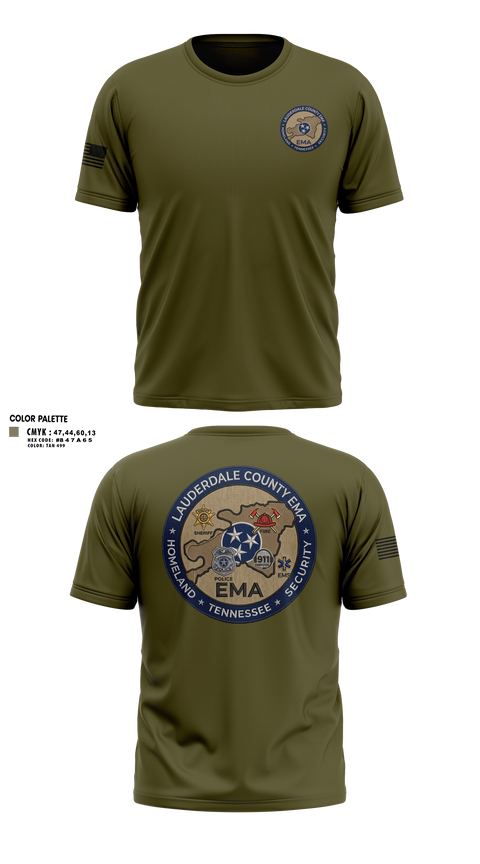 Old School Cotton Feel Shirt, Lauderdale County Emergency Management Homeland Securtiy, Fire Department, Teamtime, Team time, sublimation, custom sports apparel, team uniforms, spirit wear, spiritwear, sports uniforms, custom shirts, team store, custom team store, fundraiser sports, apparel fundraiser