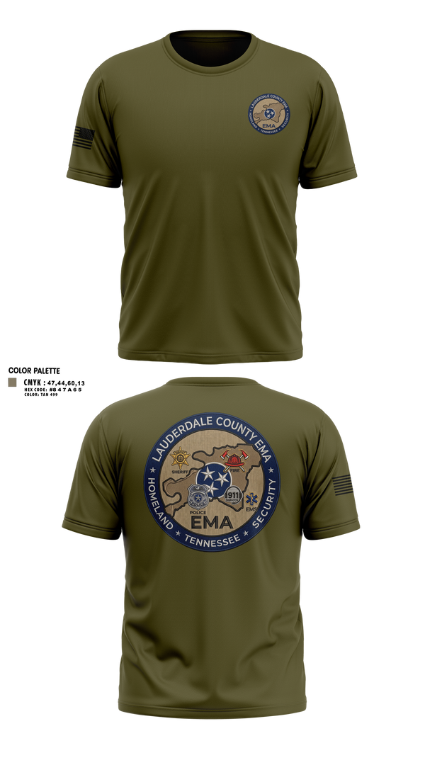 Old School Cotton Feel Shirt, Lauderdale County Emergency Management Homeland Securtiy, Fire Department, Teamtime, Team time, sublimation, custom sports apparel, team uniforms, spirit wear, spiritwear, sports uniforms, custom shirts, team store, custom team store, fundraiser sports, apparel fundraiser