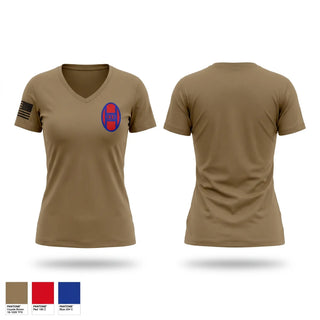 Womens Short Sleeve Vneck Shirt, 30 MBCT, National Guard, Teamtime, Team time, sublimation, custom sports apparel, team uniforms, spirit wear, spiritwear, sports uniforms, custom shirts, team store, custom team store, fundraiser sports, apparel fundraiser