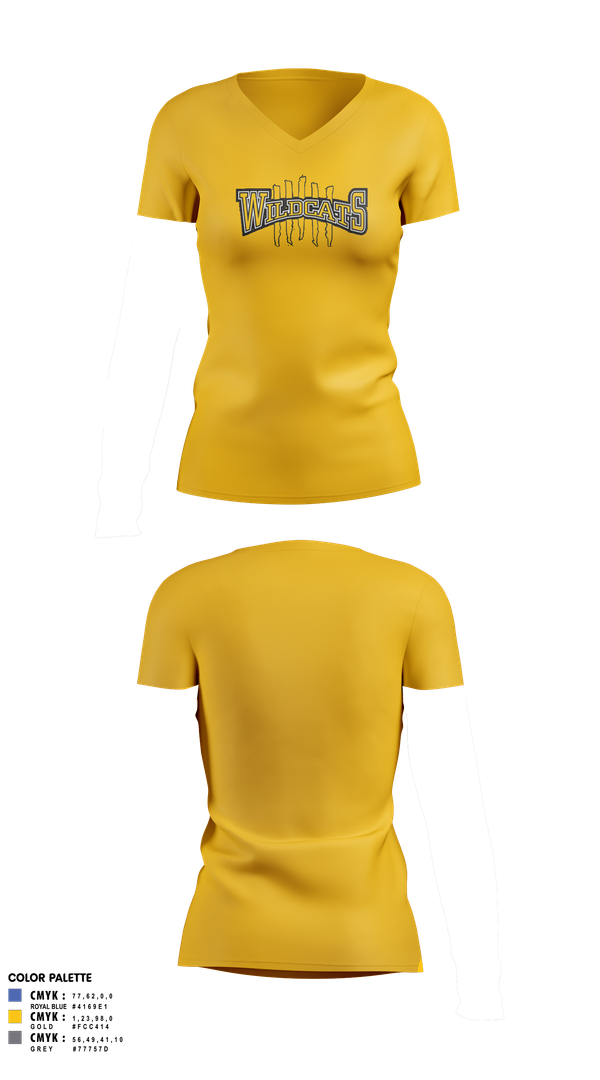 Womens Short Sleeve Vneck Shirt, Richwoods Cheer, Cheer, Teamtime, Team time, sublimation, custom sports apparel, team uniforms, spirit wear, spiritwear, sports uniforms, custom shirts, team store, custom team store, fundraiser sports, apparel fundraiser
