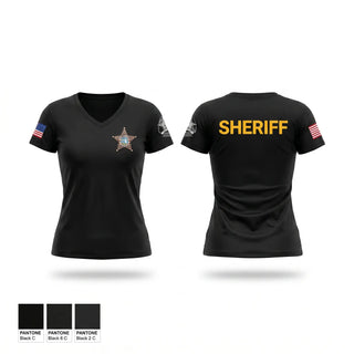 Womens Short Sleeve Vneck Shirt, Pasco Sheriff, Police, Teamtime, Team time, sublimation, custom sports apparel, team uniforms, spirit wear, spiritwear, sports uniforms, custom shirts, team store, custom team store, fundraiser sports, apparel fundraiser