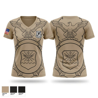 Womens Short Sleeve Vneck Shirt, 19th Security Forces Squadron, Air Force, Teamtime, Team time, sublimation, custom sports apparel, team uniforms, spirit wear, spiritwear, sports uniforms, custom shirts, team store, custom team store, fundraiser sports, apparel fundraiser