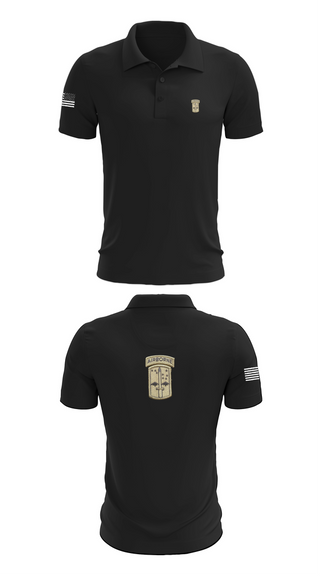 Short Sleeve Performance Polo, C co 4/327th INF BN, , Teamtime, Team time, sublimation, custom sports apparel, team uniforms, spirit wear, spiritwear, sports uniforms, custom shirts, team store, custom team store, fundraiser sports, apparel fundraiser