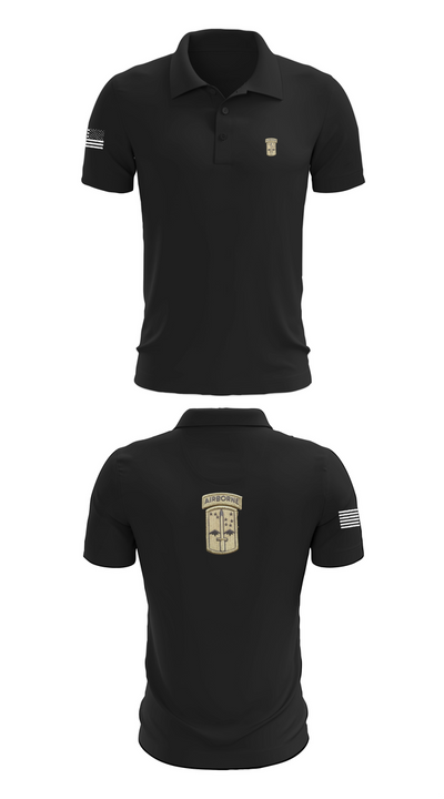 C co 4/327th INF BN 89497765 Short Sleeve Performance Polo - 27