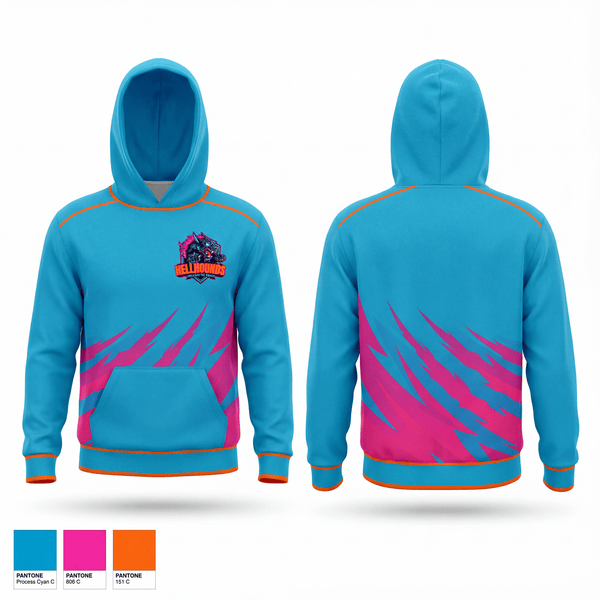 Zip Hoodie, HELLHOUNDS, Baseball, Teamtime, Team time, sublimation, custom sports apparel, team uniforms, spirit wear, spiritwear, sports uniforms, custom shirts, team store, custom team store, fundraiser sports, apparel fundraiser