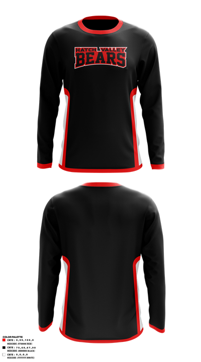 Hatch Valley Bears Long Sleeve Performance Shirt 1