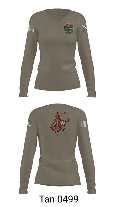 Missile Techs 24768628 Women's Long Sleeve V-neck Shirt - 73