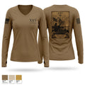 MSRON Women's Long Sleeve V-neck Shirt - 1