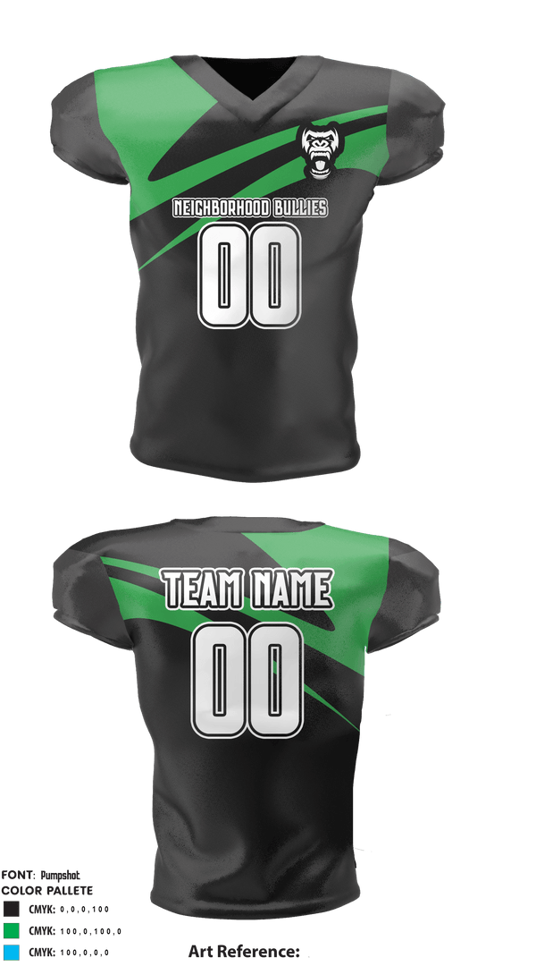 Football Jersey, Neighborhood Bullies, Football, Teamtime, Team time, sublimation, custom sports apparel, team uniforms, spirit wear, spiritwear, sports uniforms, custom shirts, team store, custom team store, fundraiser sports, apparel fundraiser